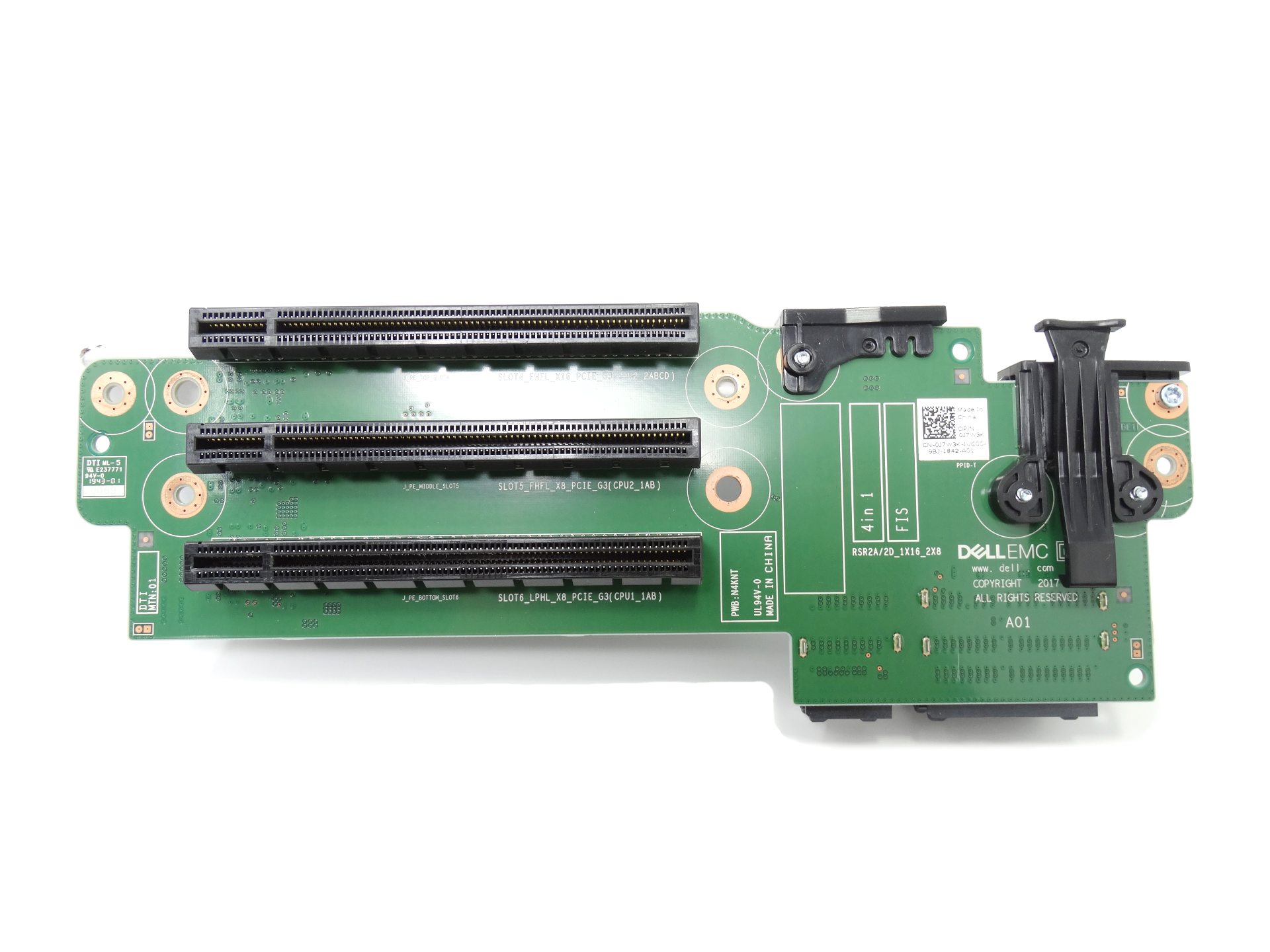 Dell Poweredge R740 R740XD Chassis Riser 2 Card Board 0J7W3K J7W3K