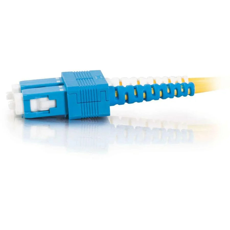 C2G 3m SC-SC 9/125 OS2 Duplex Single-Mode PVC Fiber Optic Cable - Yellow