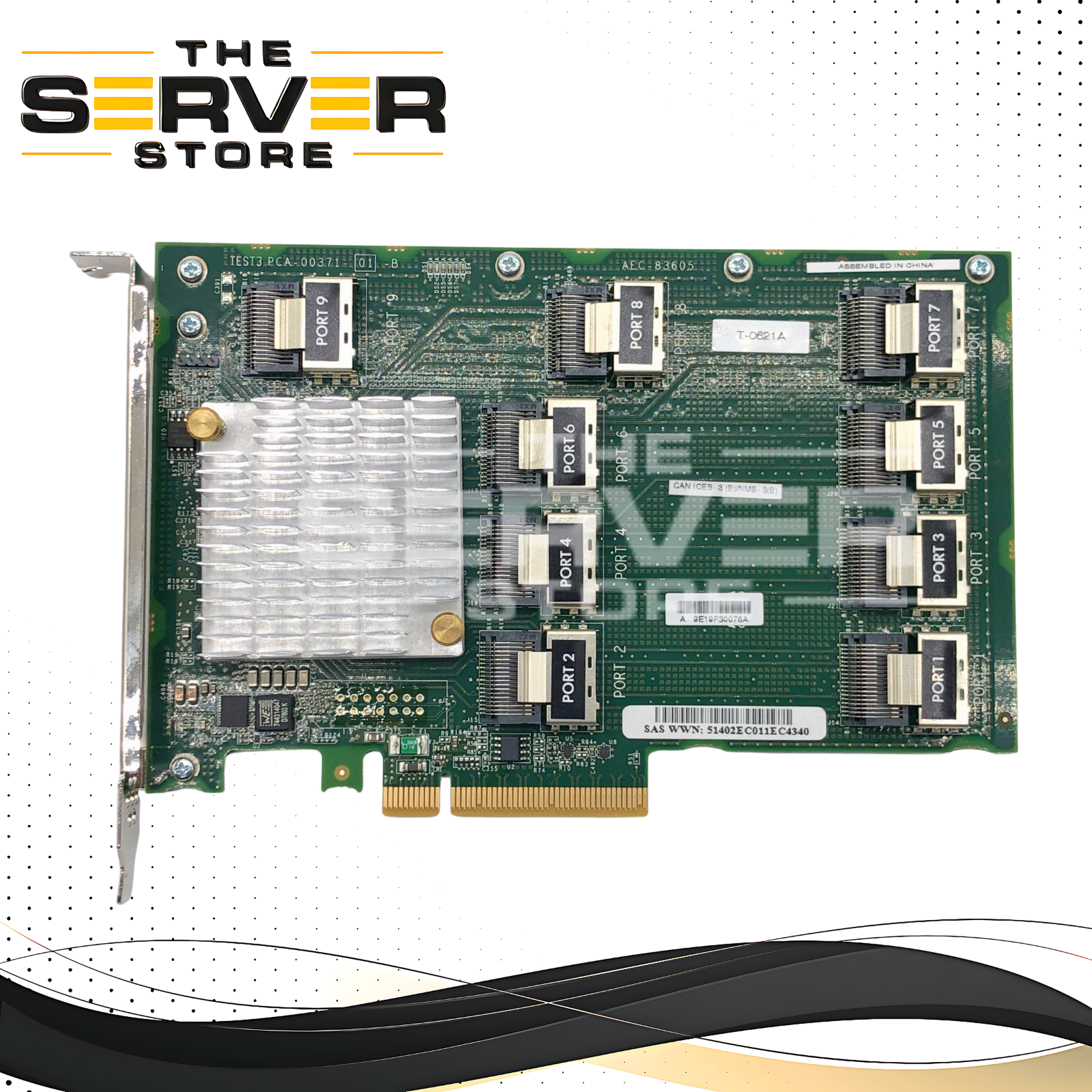 HPE ProLiant DL380 Gen10 12Gb/s SAS & 6Gb/s SATA Expander Card. Featuring 28-Physical Links Across 9x4 Internal Ports. PCIe 3.0 x8 Interface. P/N: 876907-001.