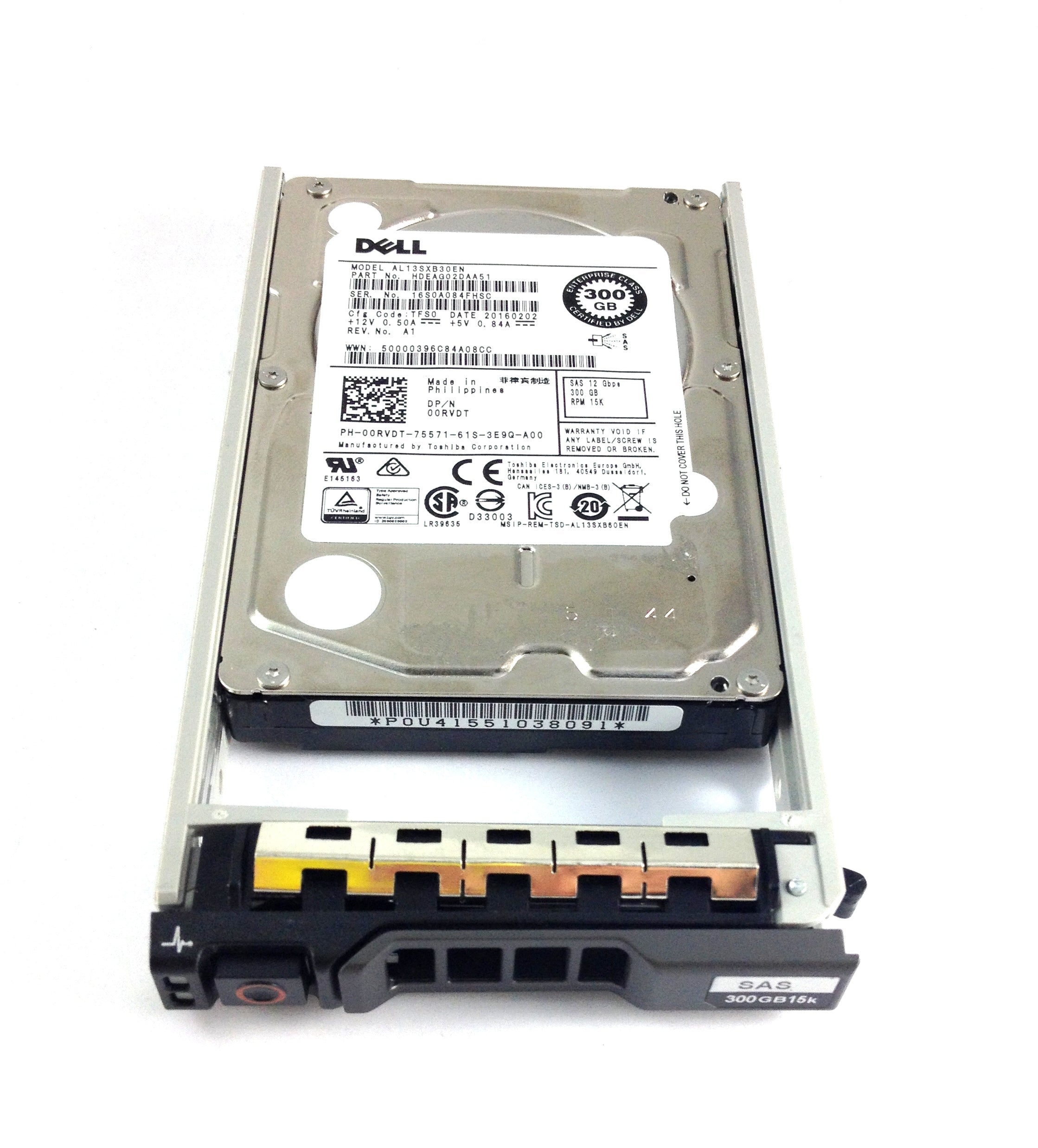 Dell 300GB SAS 12G 15K RPM SFF 2.5'' Hard Drive 0RVDT 00RVDT