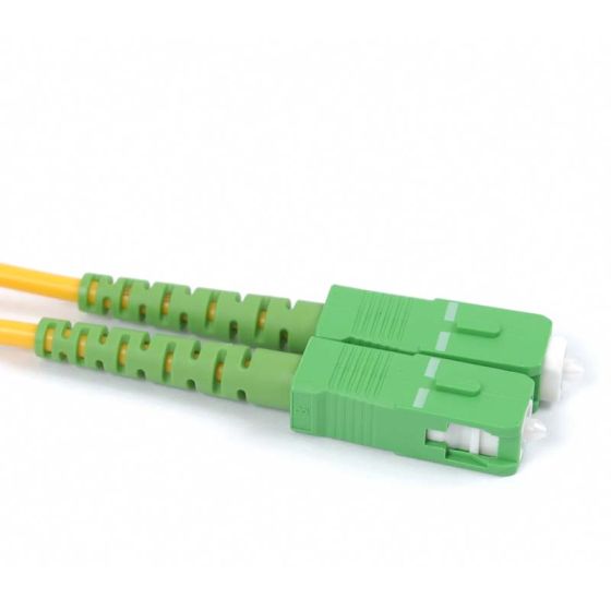 Fiber Optic Patch Cable, SC APC to SC APC, 2 meters, 3mm, Simplex, SM | Plus Corning® SMF-28® Ultra Fiber