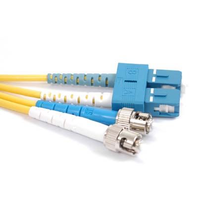 Patch Cable , ST/UPC to SC/UPC, 3 meters, 1.6mm, Duplex, SM | Plus Corning® SMF-28® Ultra Fiber