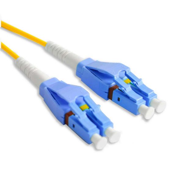 Fiber Optic Patch Cable, LC to LC UPC-UPC, 2 meters, Unibody, 1.6mm, Duplex, SM | Plus Corning® SMF-28® Ultra Fiber