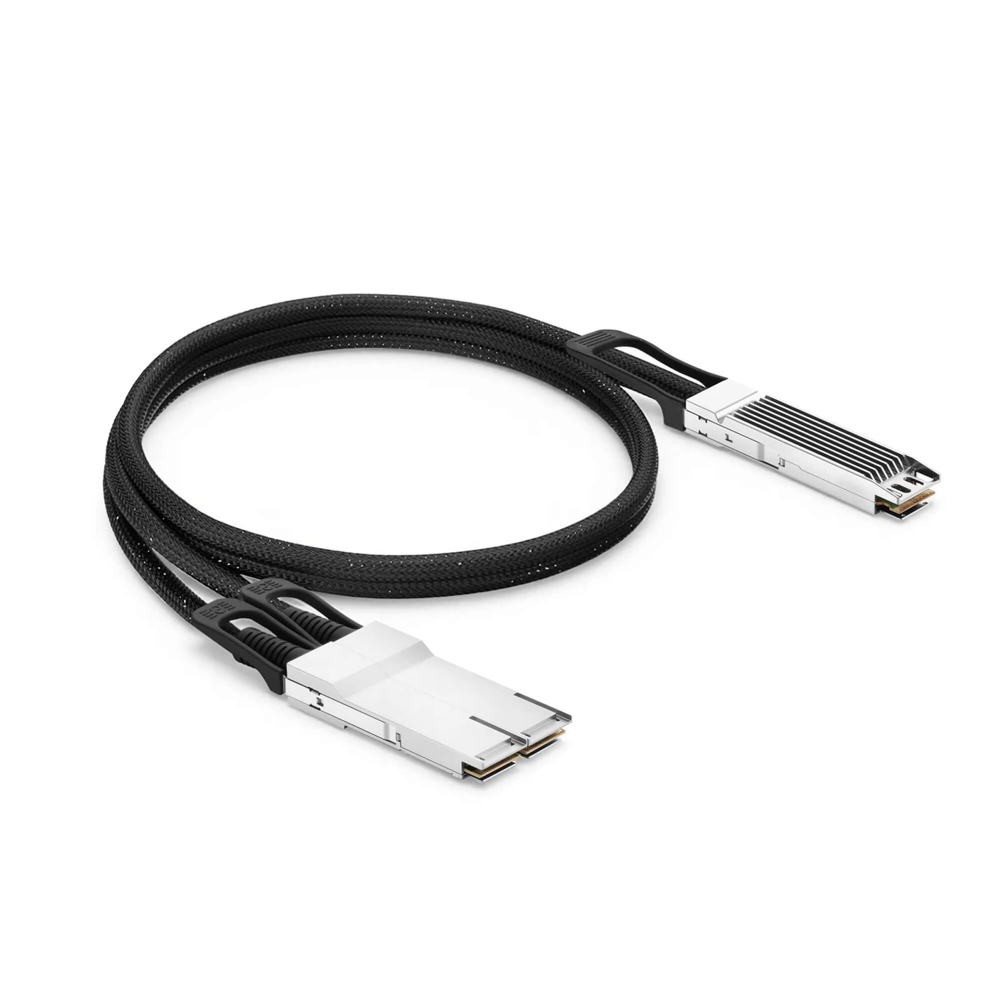 NSComm NVIDIA/Mellanox Compatible 800G OSFP Finned Top to 2 x 400G QSFP112 Active Direct Attach Copper Breakout Cable up to 5m(16ft)