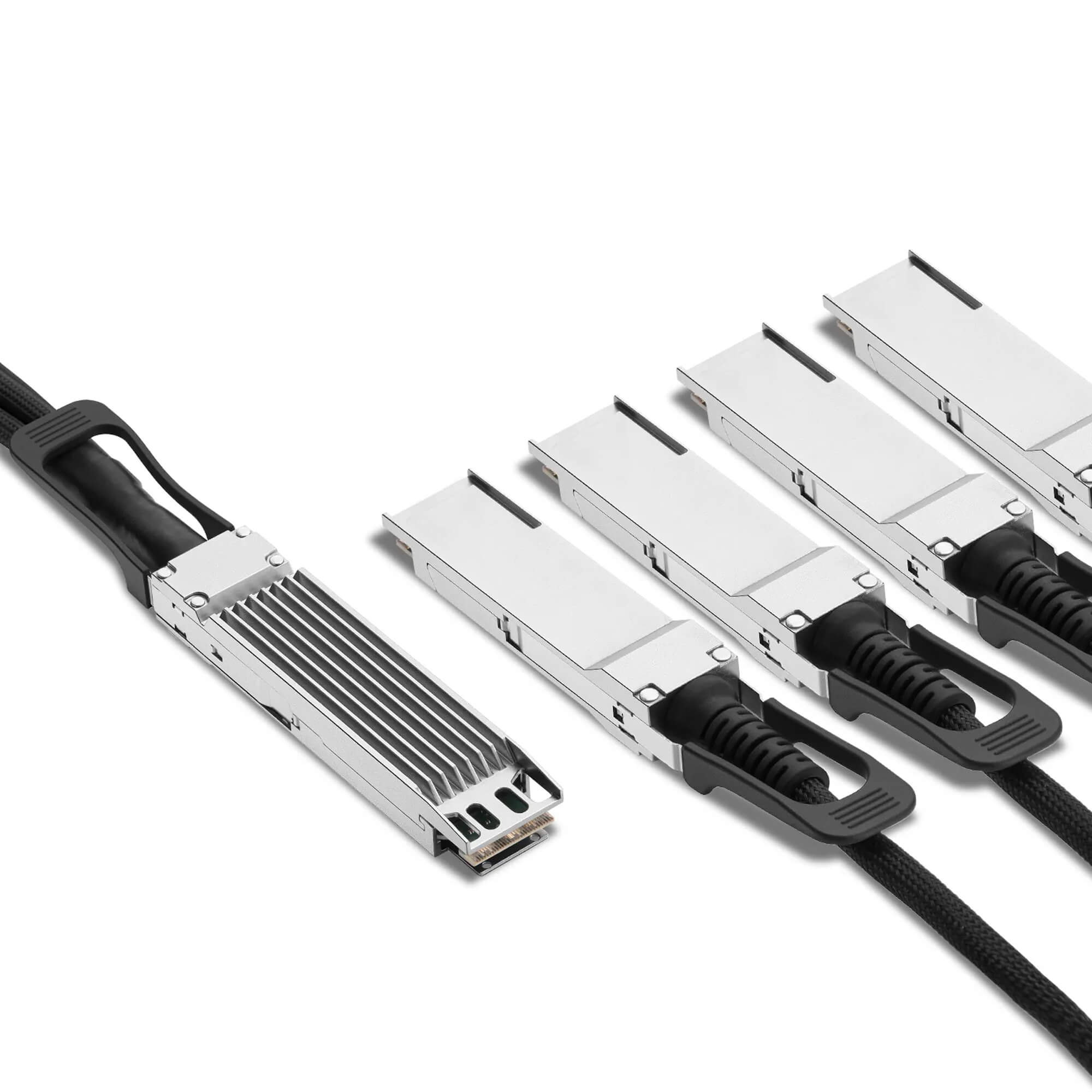 NSComm NVIDIA/Mellanox Compatible 800G OSFP Finned Top to 4 x 200G QSFP112 Active Direct Attach Copper Breakout Cable up to 5m(16ft)