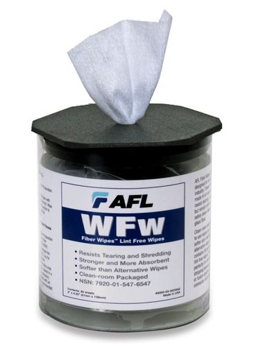 AFL 9000-03-0026MZ WFW FiberWipes, 4.25" x 2", Tub of 90