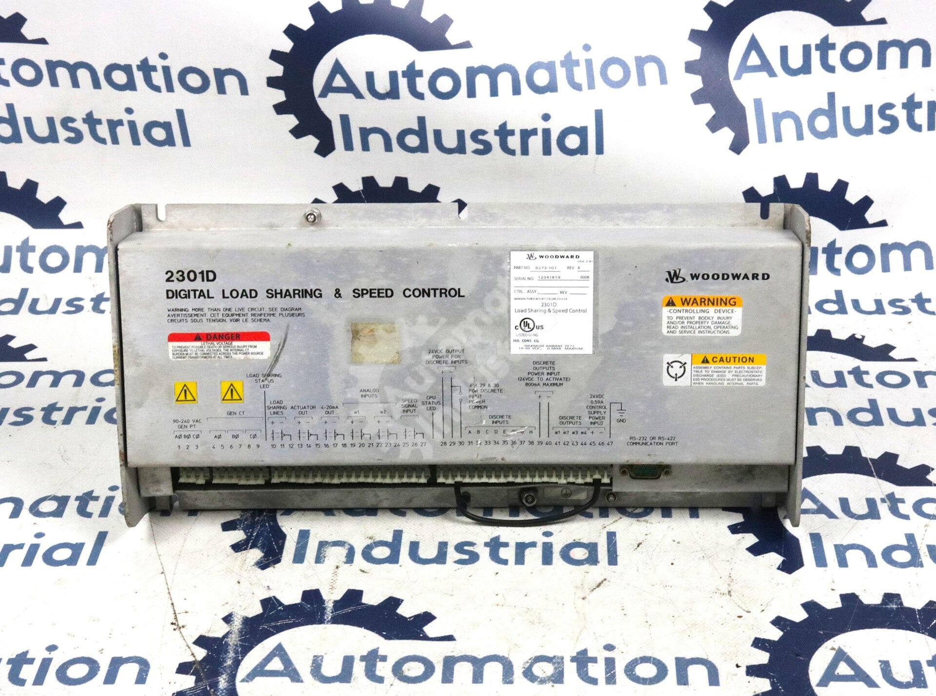 8273-101 By Woodward 24VDC 2301D Digital Load Sharing and Speed Control Module