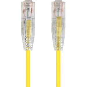 Monoprice SlimRun Cat6 28AWG UTP Ethernet Network Cable, 6-inch Yellow