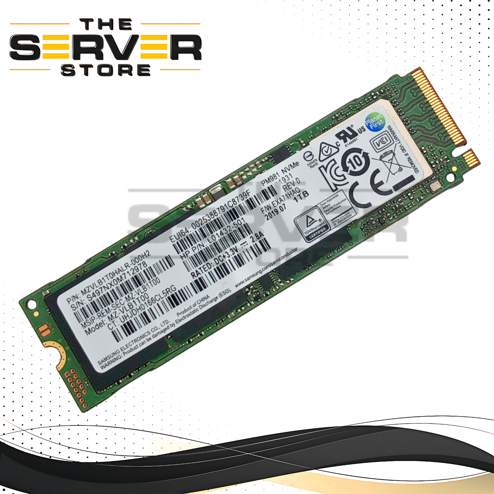 HP 1TB NVMe 2280 M.2 PCIe 3.0 x4 TLC SSD Samsung PM981 Series MZ-VLB1T00 L01432-501