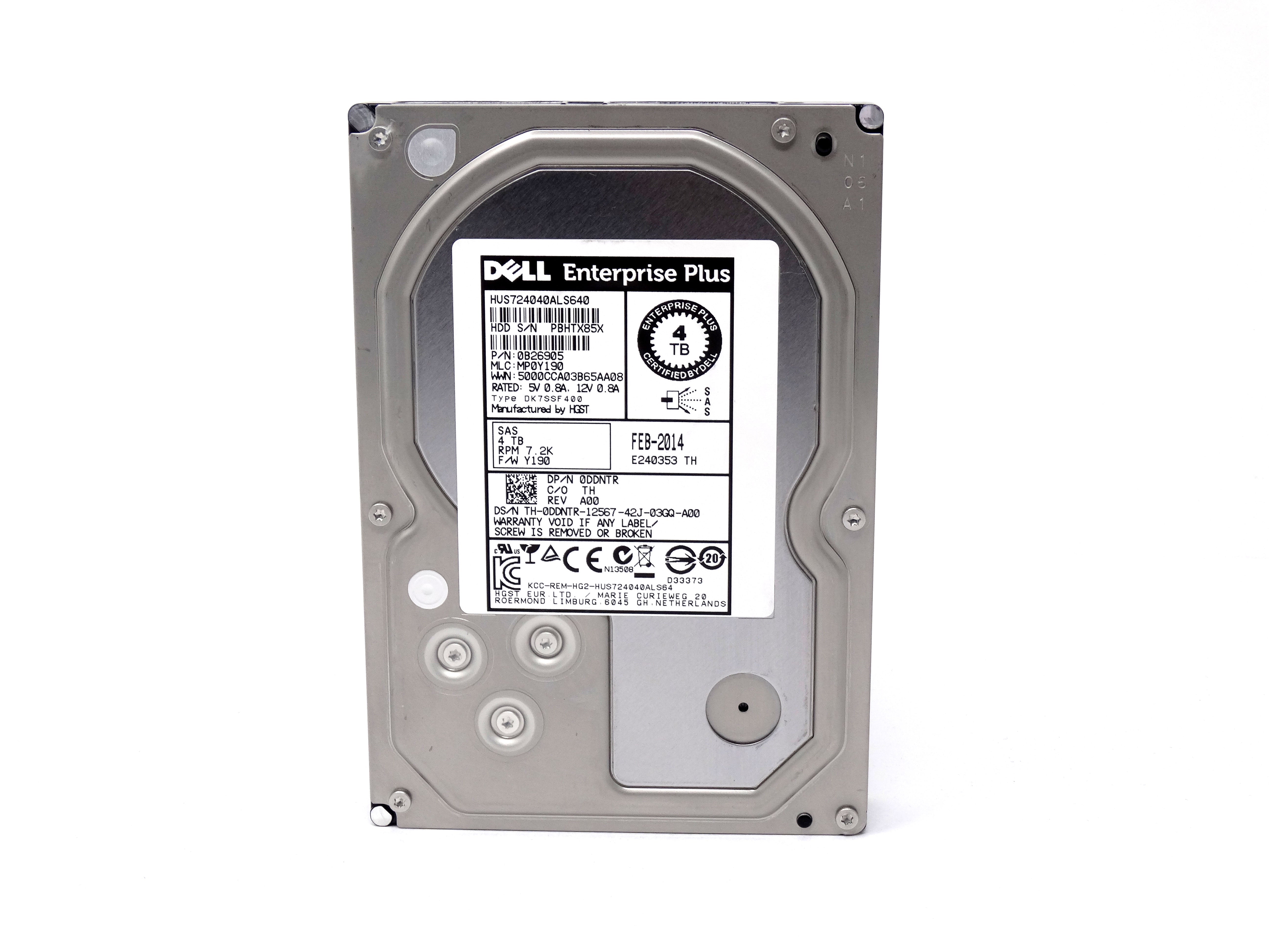 DDNTR Dell Enterpise Plus 4TB 7.2K SAS 6Gbps 3.5'' Hard Drive (DDNTR)