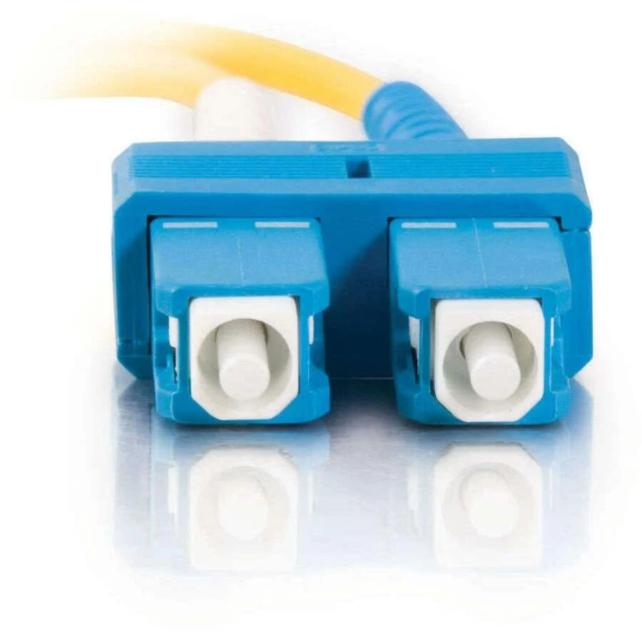 C2G 3m SC-SC 9/125 OS2 Duplex Single-Mode PVC Fiber Optic Cable - Yellow