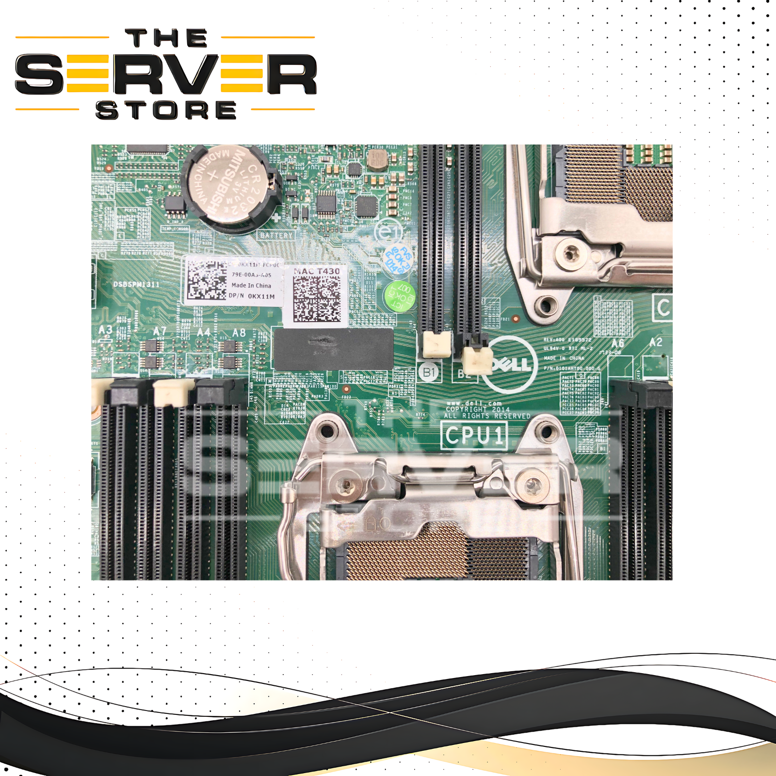 Dell PowerEdge T430 Server Motherboard. Dual LGA2011-3 Sockets for Intel Xeon E5-2600 v3/v4. 12x DDR4 DIMM Slots. P/N: KX11M, 0KX11M.