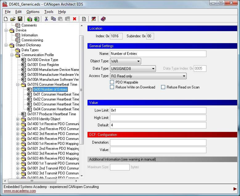 CANopen Architect Professional