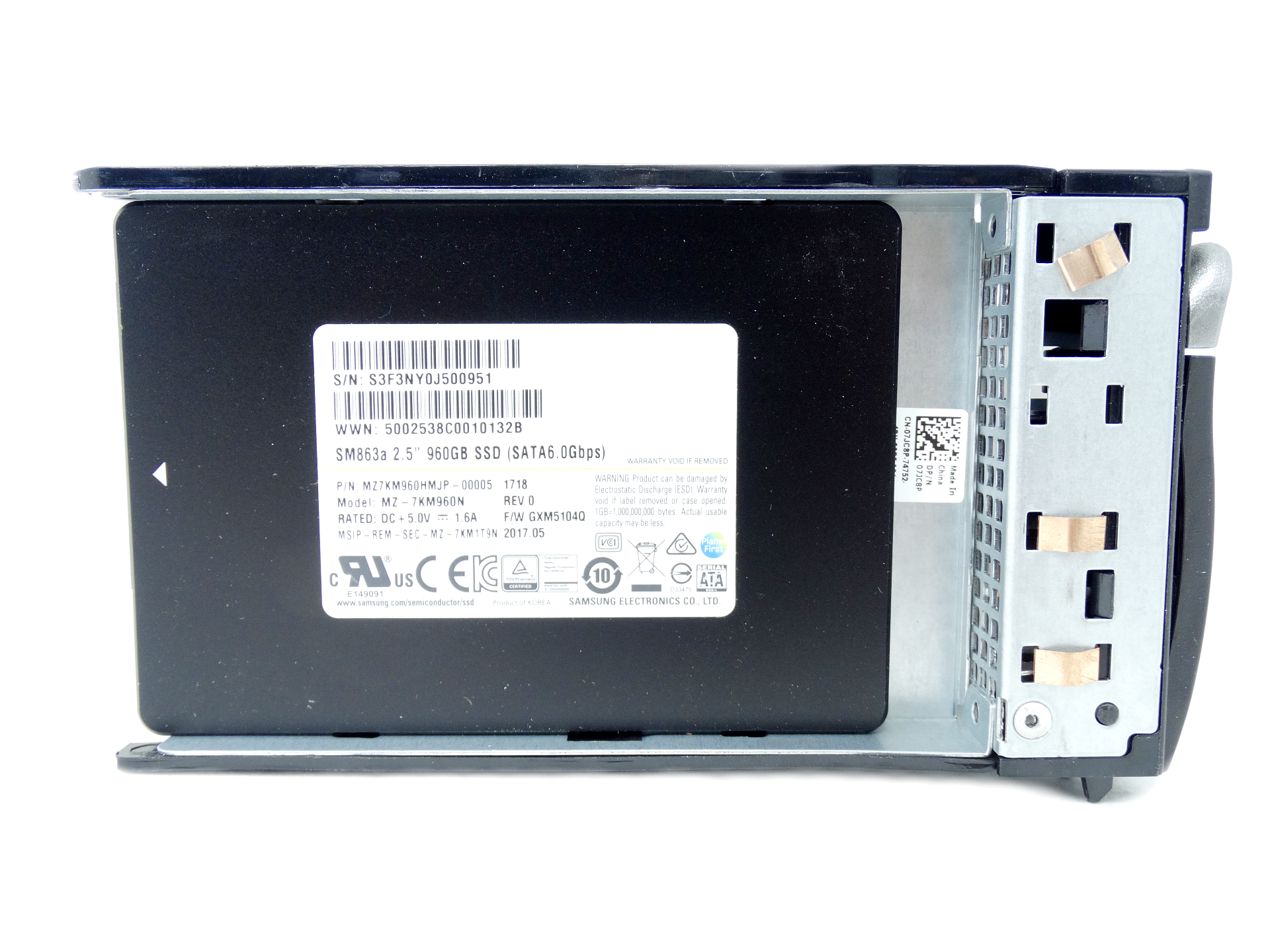 Samsung SM863a Enterprise 960GB 6GB/s SATA 2.5'' SSD Solid State Drive (MZ-7KM960N)