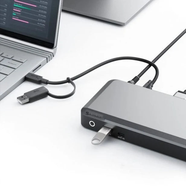 Alogic Universal Dock Dual Display Screen 4K docking station with 100W power delivery PD DP Alt Mode USB-C and USB-A devices