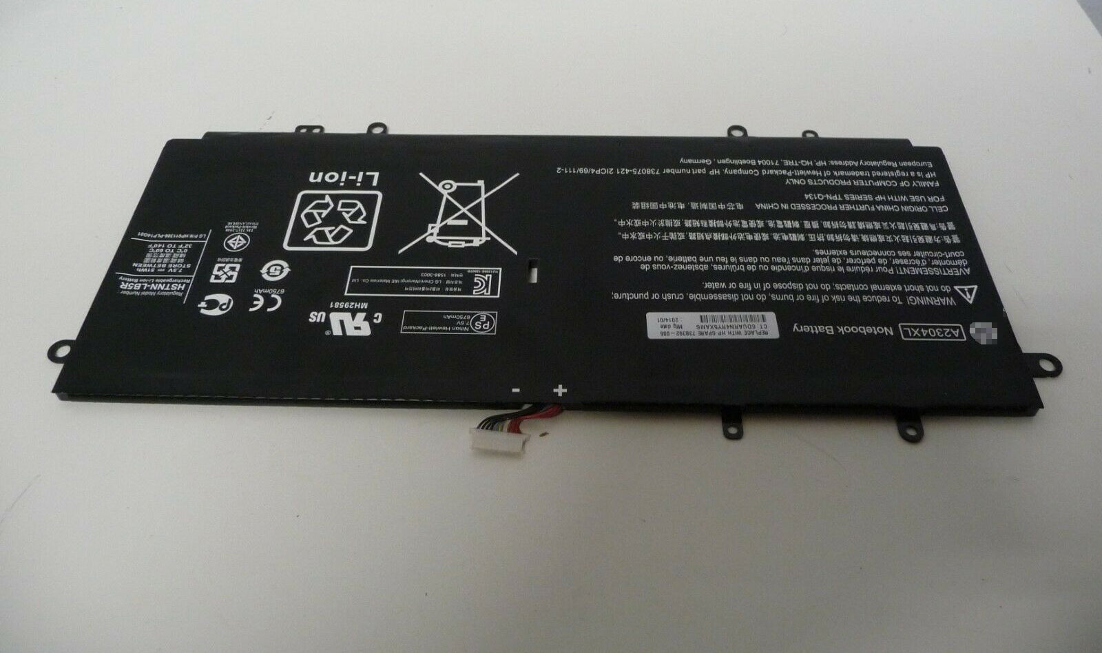 Hp A2304XL HSTNN-LB5R 738392-005 14-Q 14-Q010NR 14-Q020NR 51Wh Battery