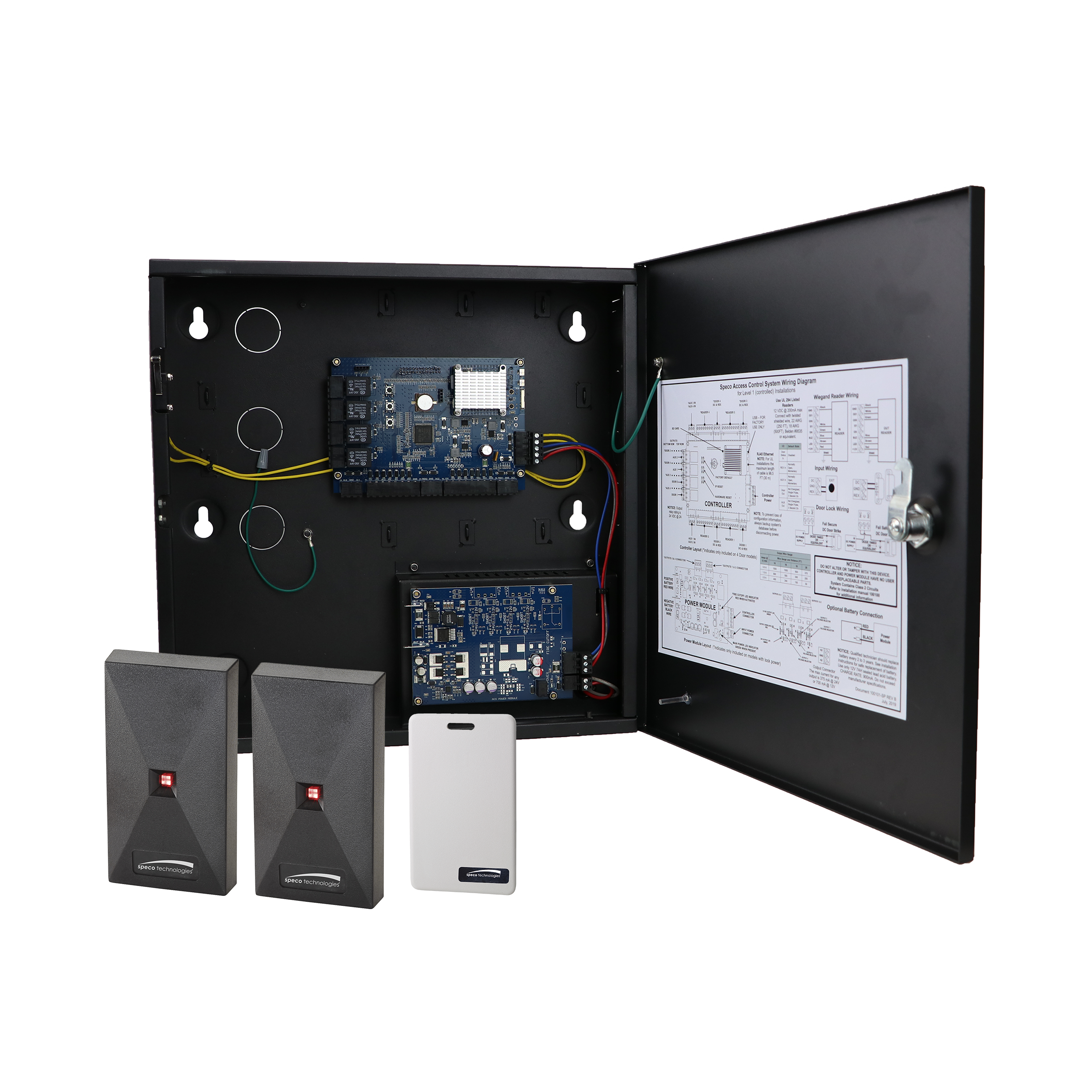 Speco Technologies ACKIT2DRB 2 Door Access Control Kit Bundle-Basic Power