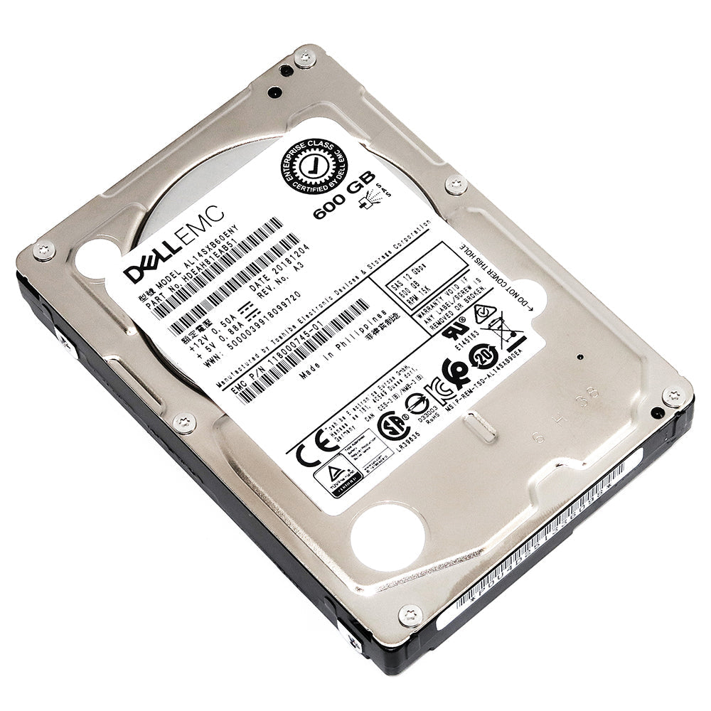 Toshiba / Dell AL14SXB AL14SXB60ENY HDEAH81EAB51 600GB 15K RPM SAS 12Gb/s 512n 2.5in Refurbished HDD