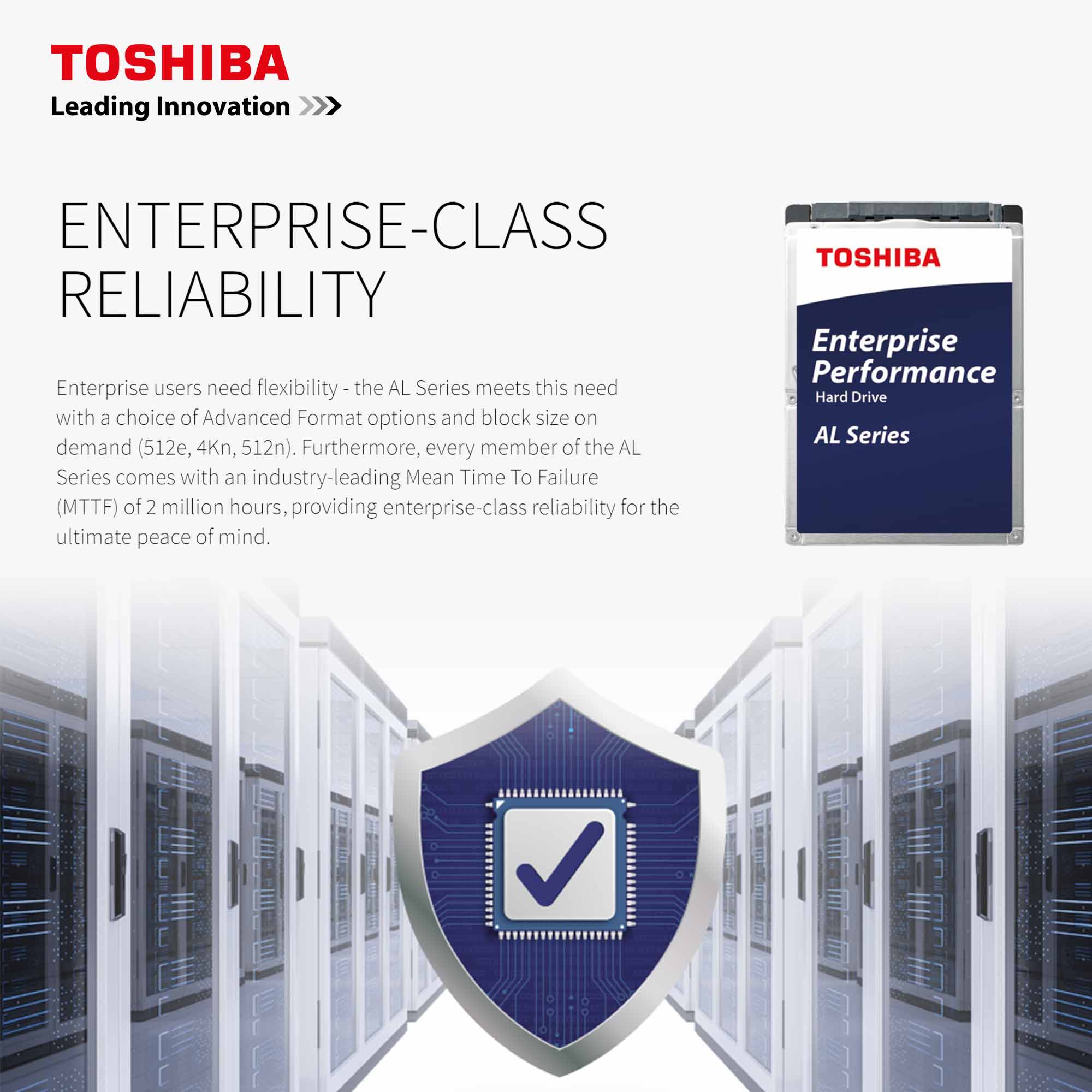 Toshiba AL15SEB AL15SEB18EQ 1.8TB 10K RPM SAS 12Gb/s 512e 128MB 2.5" Hard Drive