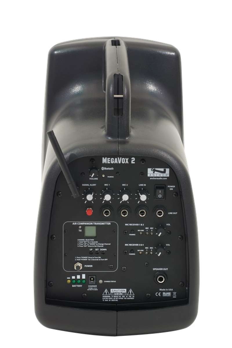 Anchor Audio MegaVox System 1 Battery-Powered PA System with Bluetooth, Wireless Handheld Microphone, and Speaker Stand
