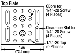 TH-AP180/M - Adjustable Angle Mounting Plate, Metric