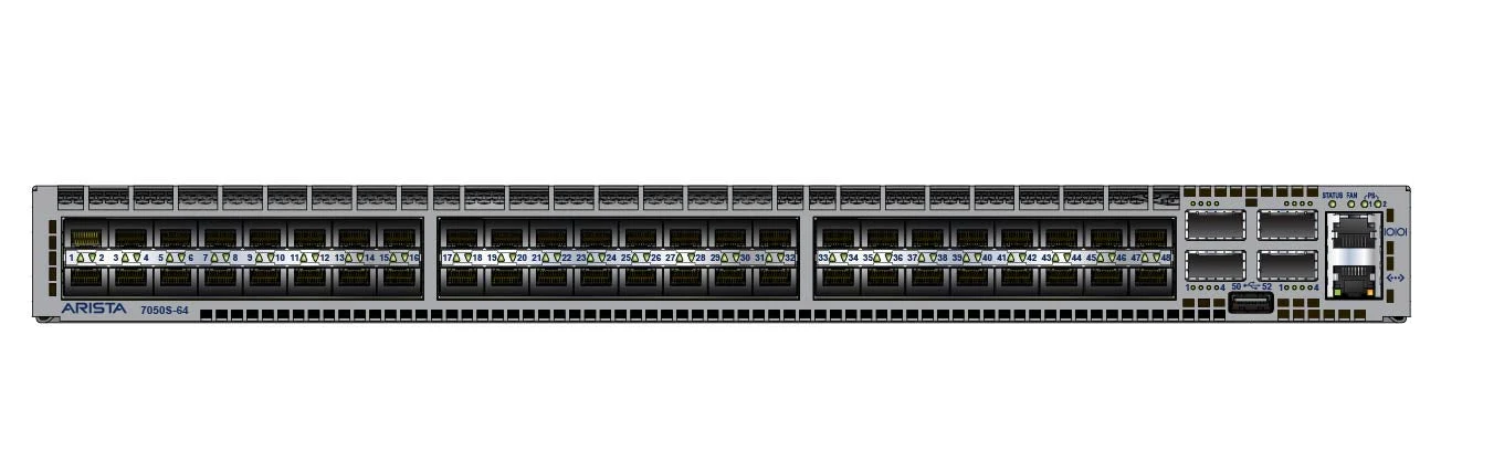 Arista DCS-7050S-64-F Refurbished — 48-Port 10G SFP+ 4x QSFP+ Switch