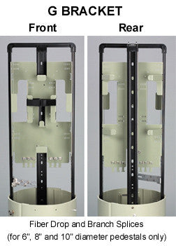 8" Diameter Fiber Pedestal with 12 Drop Max Qty, 4 Tray Capacity