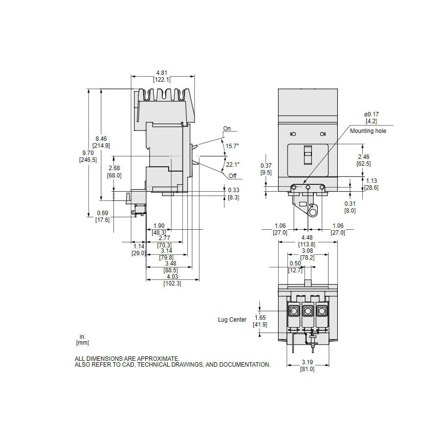 BJA36050 | Schneider Electric Square D BJA 50A 3-Pole Molded Case Circuit Breaker