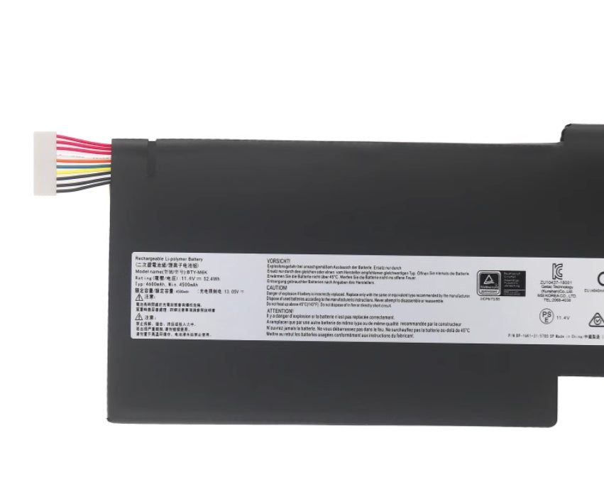 BTY-M6K 52.4Wh Battery for MSI GF63 Thin 11SC-493CZ GF75 Thin 8SC MS-17F2