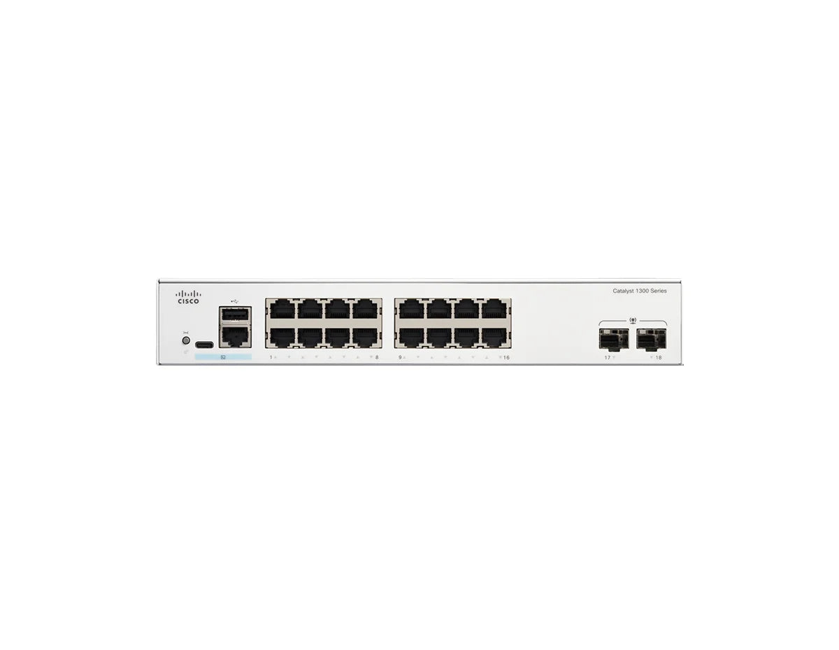 Cisco C1300-16T-2G 16 Port Gigabit Managed Switch with 2 SFP Uplinks