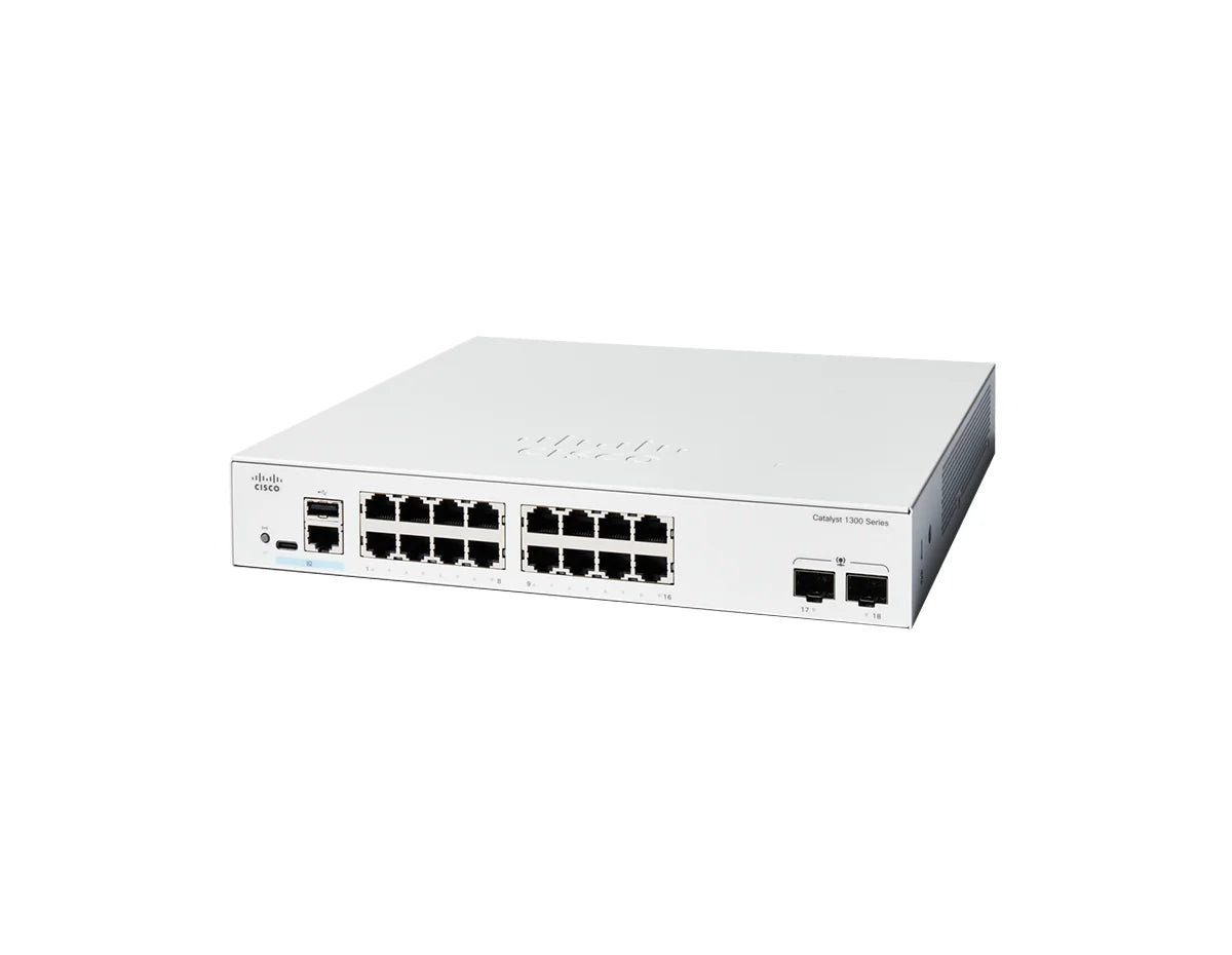 Cisco C1300-16T-2G 16 Port Gigabit Managed Switch with 2 SFP Uplinks