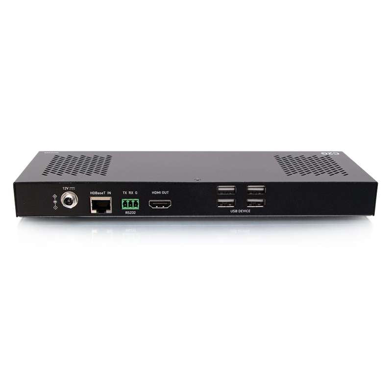Cables To Go HDMI HDBaseT + USB-B and RS232 over Cat Extender Single Gang Wall Plate Transmitter to Box Receiver - 4K 60Hz