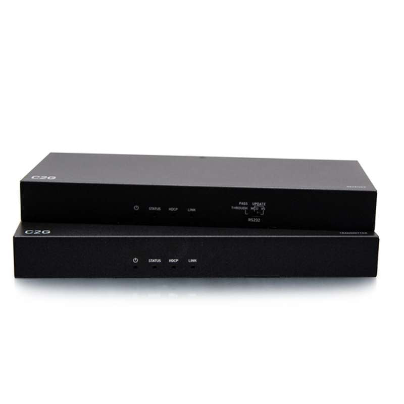 Cables To Go HDMI HDBaseT + 3.5mm, USB-B to A, and RS232 over Cat Extender Box Transmitter to Box Receiver - 4K 60Hz