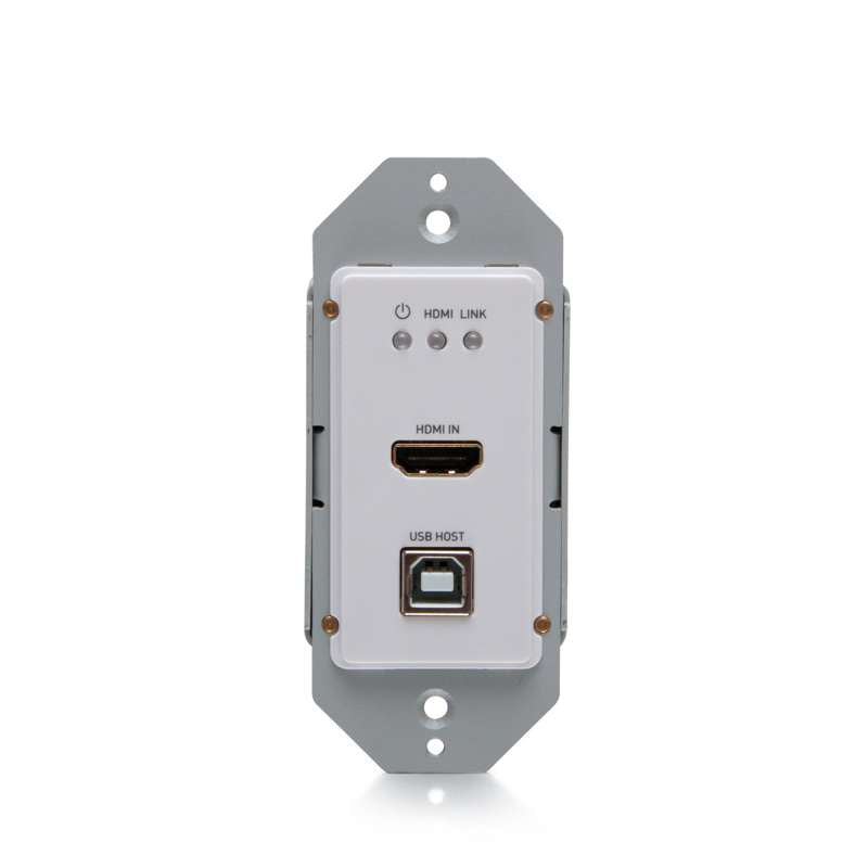 Cables To Go HDMI HDBaseT + USB-B to A and RS232 Over Cat Extender Single Gang Wall Plate Transmitter to Box Receiver - 4K 60Hz (TAA Compliant)