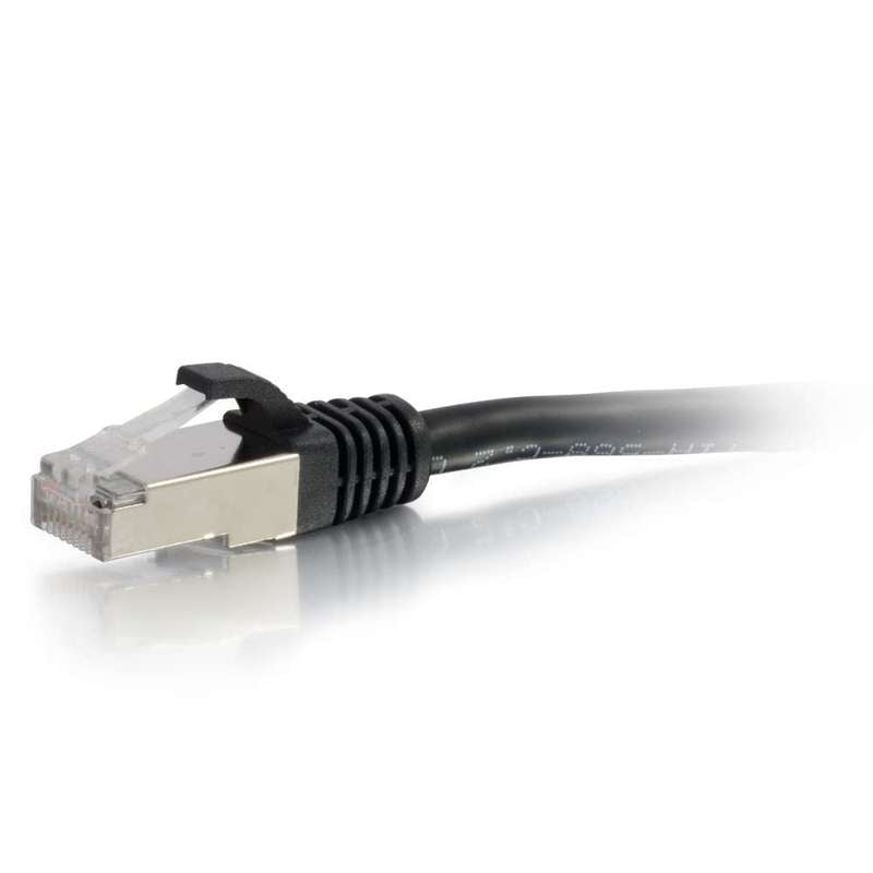 Cables To Go 20ft (6.1m) Cat6a Snagless Shielded (STP) Ethernet Network Patch Cable - Black