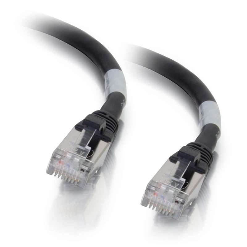 Cables To Go 25ft (7.6m) Cat6a Snagless Shielded (STP) Ethernet Network Patch Cable - Black