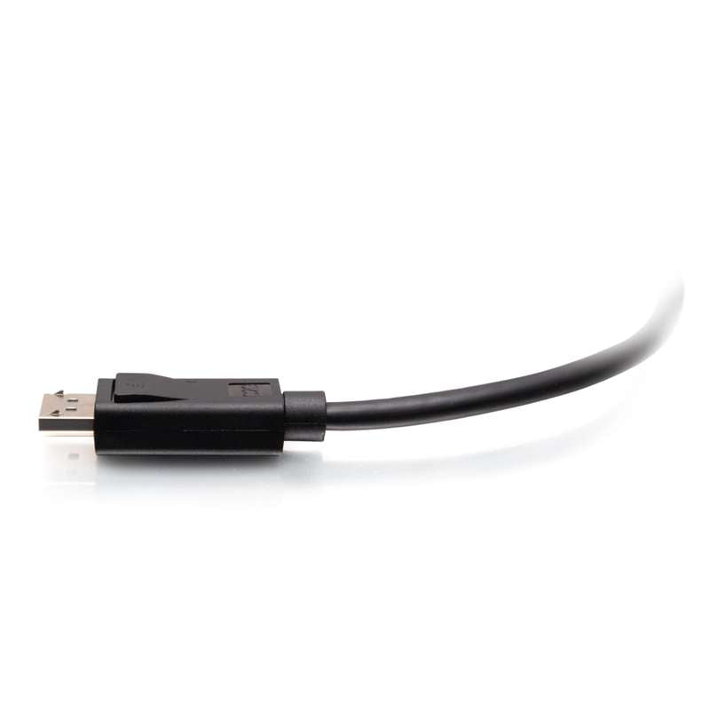 Cables To Go 1ft (0.3m) DisplayPort Cable with Latches 4K 60Hz UHD M/M - Black