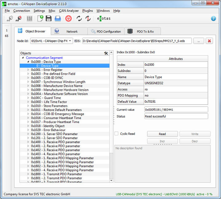 CANopen DeviceExplorer Basic Version