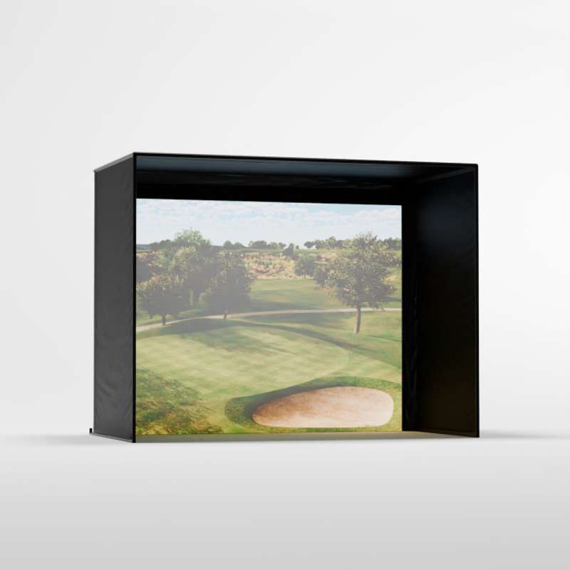 Carl's Place DIY Golf Simulator Enclosure Kit (8′ × 10′5″ × 5′) with Standard Impact Screen