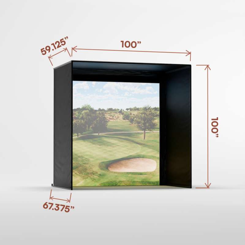 Carl's Place DIY Golf Simulator Enclosure Kit (8′ × 8′ × 5′) with Preferred Impact Screen
