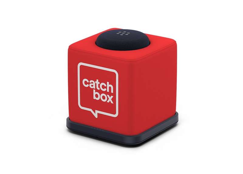 Catchbox Plus System with 2 channel Hub DSP receiver with 2 Cube incl chargers, Standard - Red