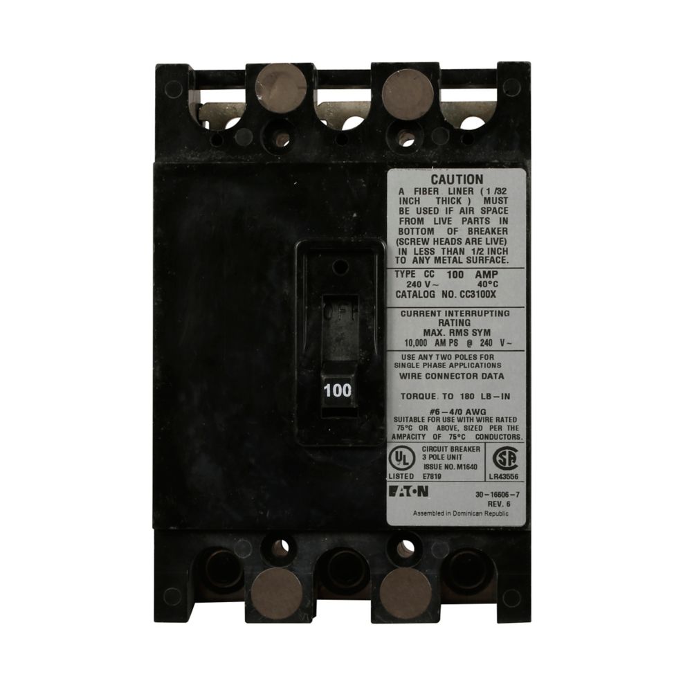 Eaton CC3225X 225A 3-Pole BR Main Breaker Kit for Modular Metering Systems