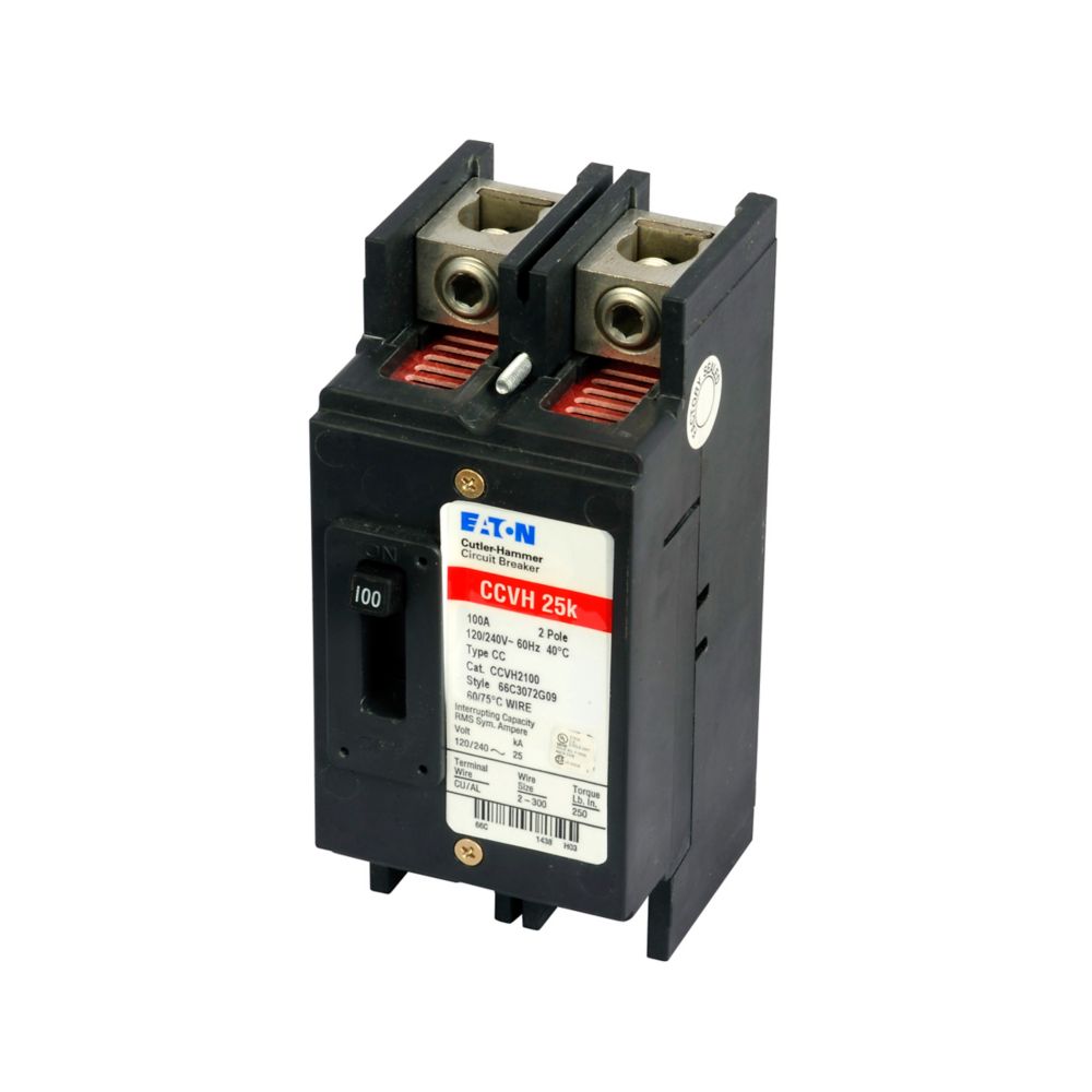 Eaton CCVH2100 100A 2-Pole Tenant Main Circuit Breaker for ECC Unit Enclosures