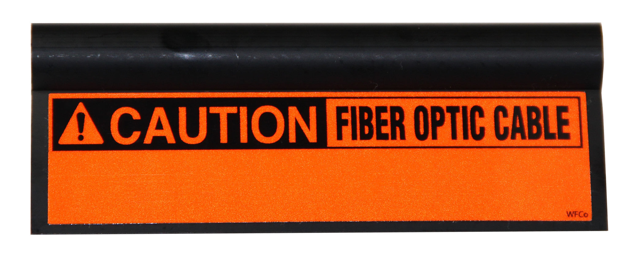 Clips with Reflective Laminated Label Applied. 6" Length. (generic print) Black on Orange
