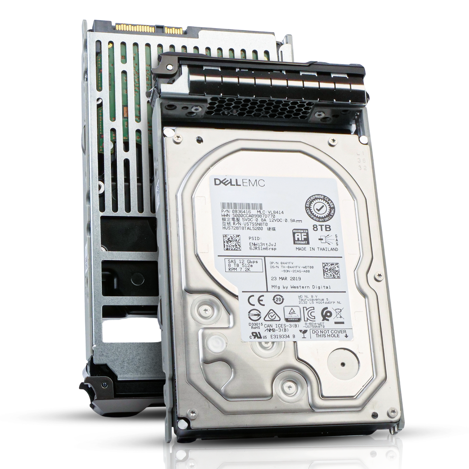 Dell G13 044YFV 8TB 7.2K RPM SAS 12Gb/s 512e 256MB 3.5in Refurbished HDD