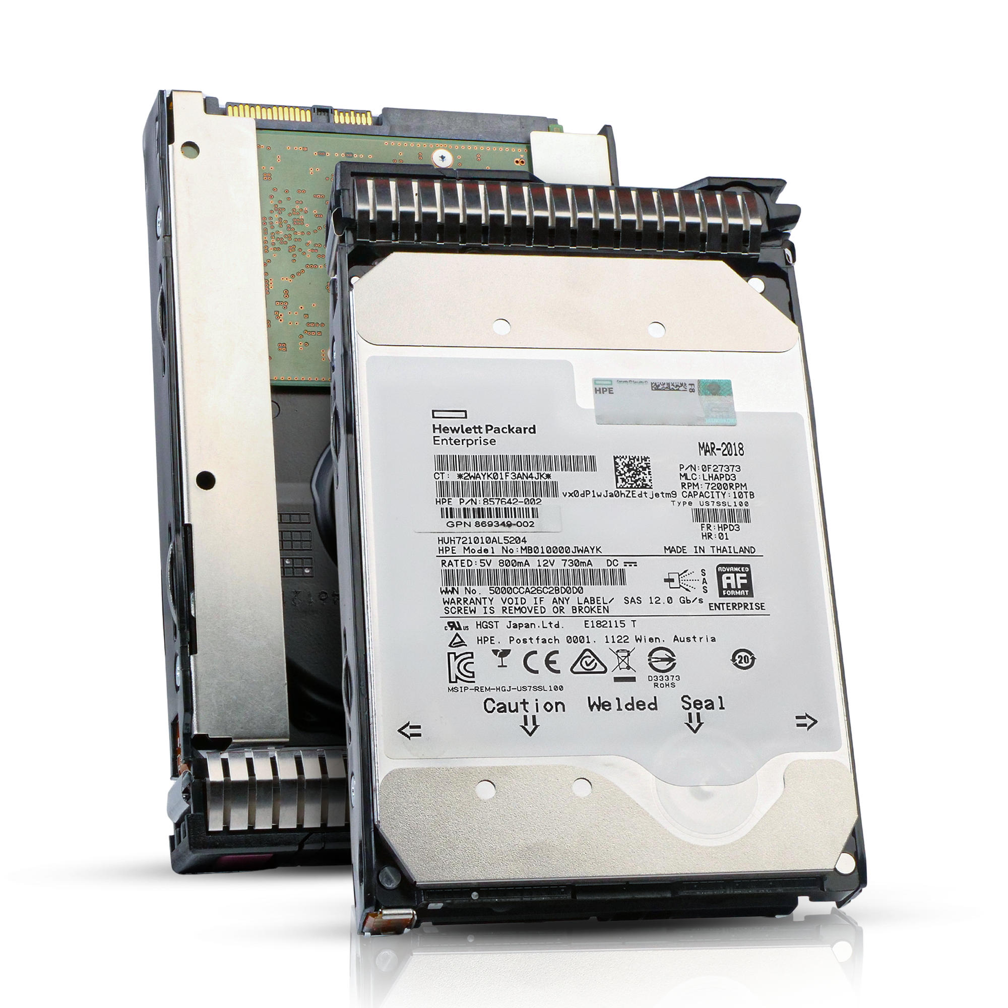 HP Generation 8 P53556-B21 10TB 7.2K RPM SAS 12Gb/s 512e 256MB 3.5in Refurbished HDD