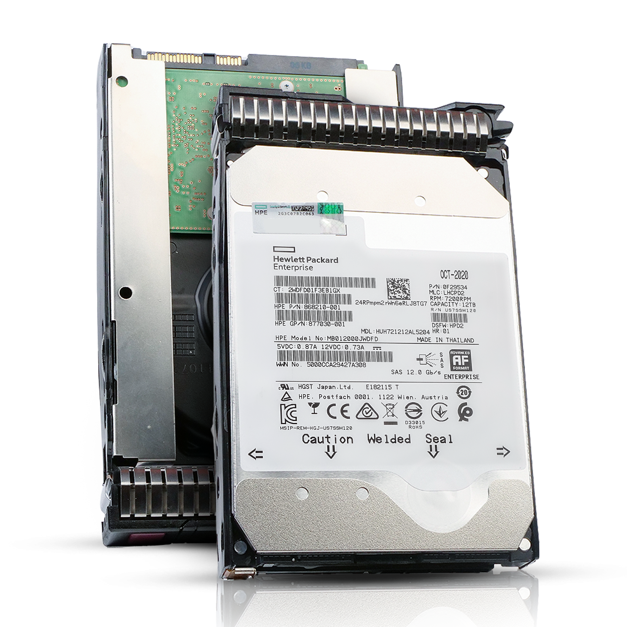 HP Generation 8 868211-001 12TB 7.2K RPM SAS 12Gb/s 512e 256MB 3.5in Refurbished HDD