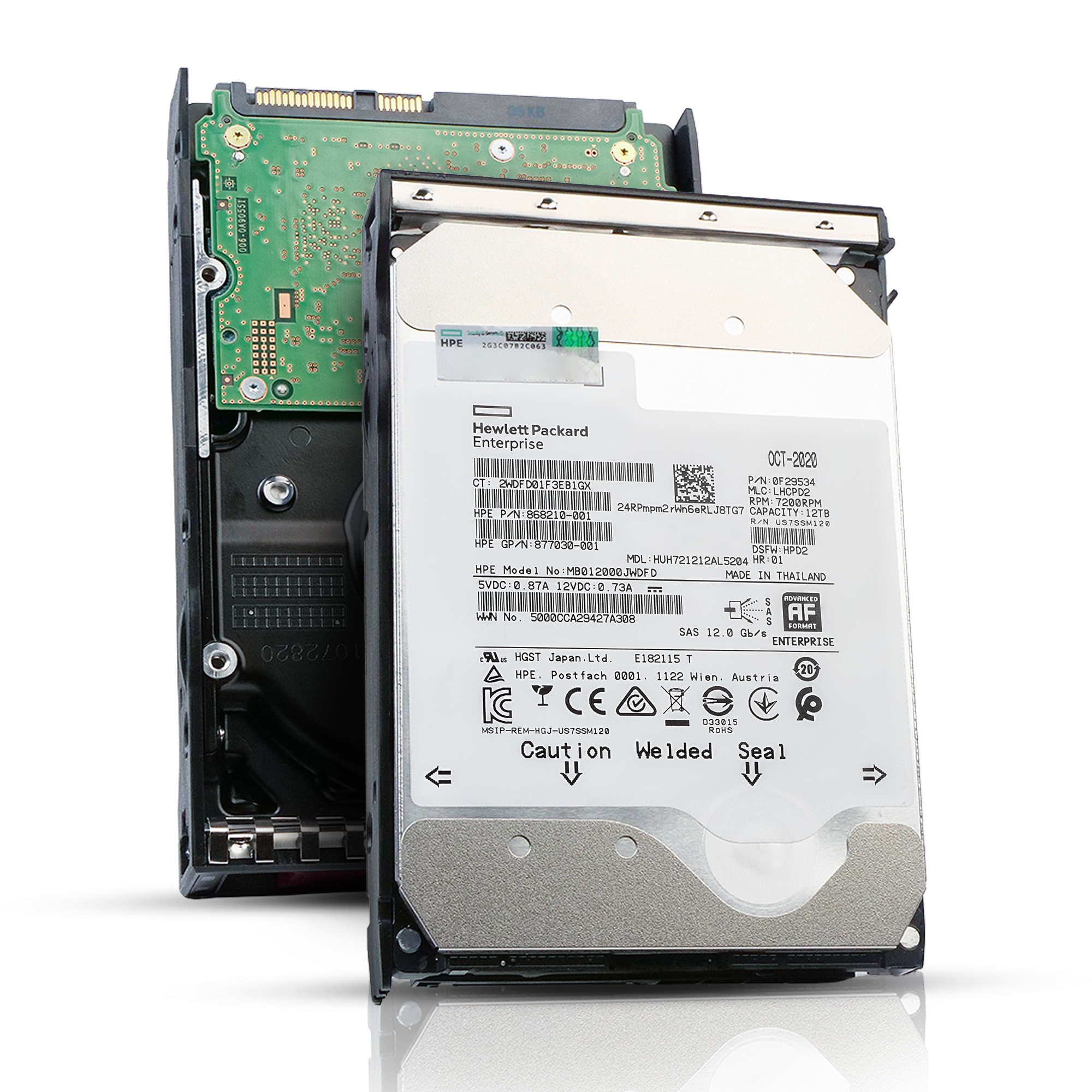HP Generation 11 877030-001 12TB 7.2K RPM SAS 12Gb/s 512e 256MB 3.5in Refurbished HDD