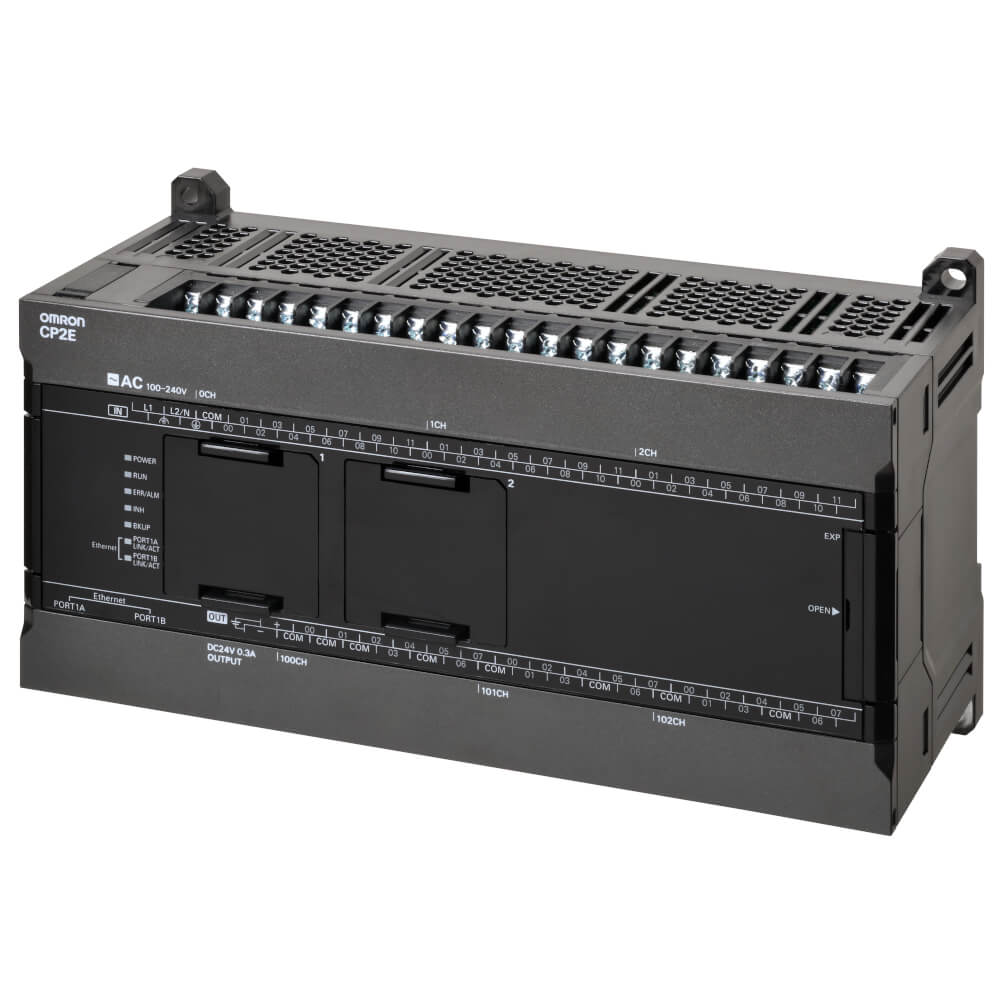CP2E-N60DT-D | Omron CP2E Compact PLC Controller 36 Inputs 24 NPN Outputs Dual Ethernet 24VDC CPU Unit