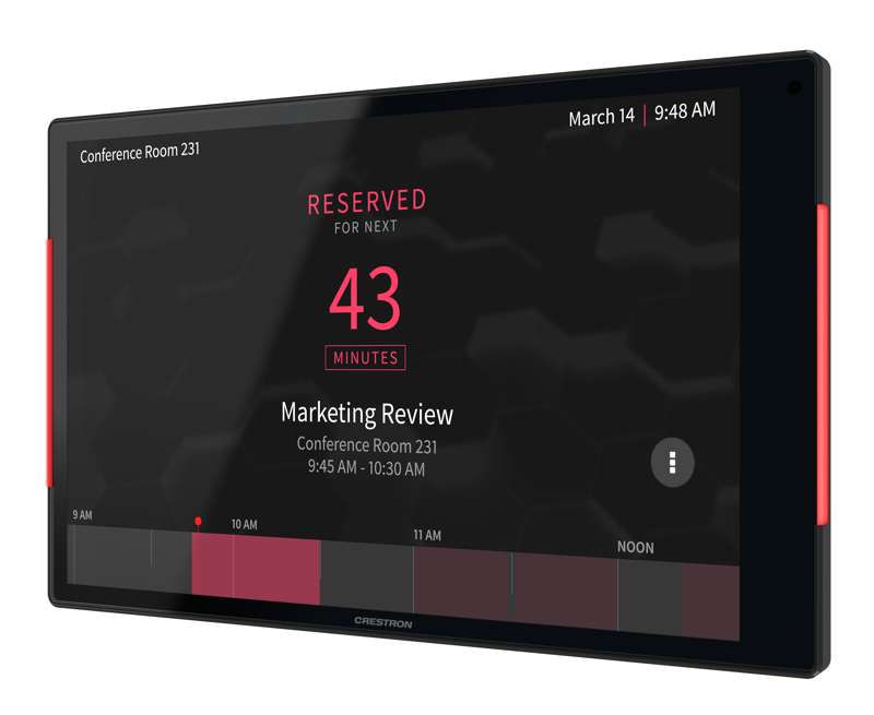 Crestron 10.1 in. Room Scheduling Touch Screen, Black